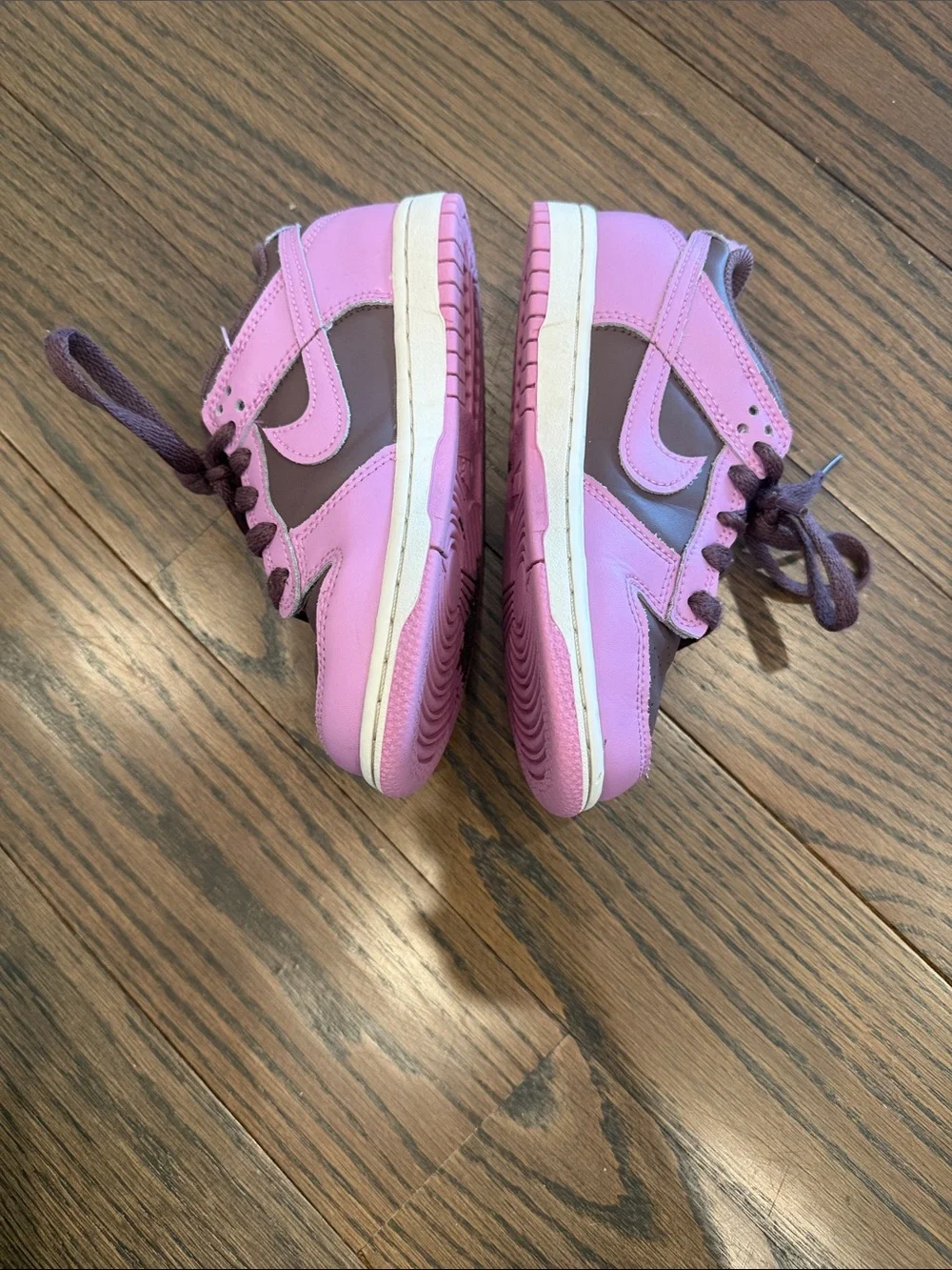 Nike Dunks Kids Two-Tone Pink/purple and Brown Low-Top Sneakers